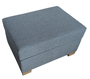 DKD Home Decor Reposapiés Gris Claro con Almacenaje Interior