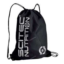 SCITEC NUTRITION Gym Sack Negro con Estampado Plateado