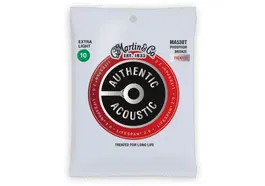 Martin Cuerdas Acústica Authentic Lifespan 2.0 Phosphor Bronze 92/8 Extra Light 10-47 MSP4050