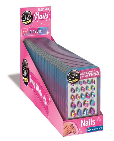 Clementoni Uñas Postizas Press & Go Nails - Glamour Display