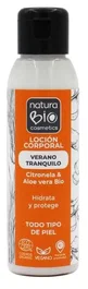 Naturabio Cosmetics Loción Corporal Verano Tranquilo - Repelente de Insectos con Aloe y Citronela Bio - Hidrata y Protege la Piel - 100 ml - Certificado Ecocert COSMOS ORGANIC