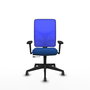 PIQUERAS Y CRESPO Silla de oficina Motilla Azul con mecanismo Sincro/Traslack