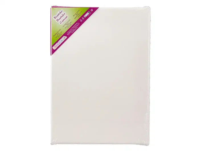 Liderpapel Lienzo de Algodón 100% para Pintura, 280 g/m², 22x16 cm, Bastidor con Grapas Traseras, Blanco sin Ácido