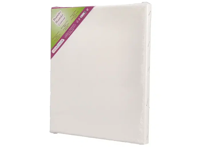 Liderpapel Lienzo de Algodón 100% para Pintura, 280 g/m², 22x16 cm, Bastidor con Grapas Traseras, Blanco sin Ácido