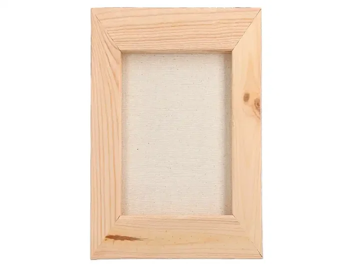 Liderpapel Lienzo de Algodón 100% para Pintura, 280 g/m², 22x16 cm, Bastidor con Grapas Traseras, Blanco sin Ácido