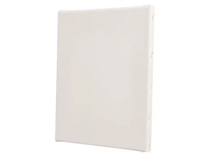 Liderpapel Lienzo de Algodón 100% para Pintura, 280 g/m², 22x16 cm, Bastidor con Grapas Traseras, Blanco sin Ácido