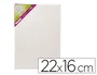 Liderpapel Lienzo de Algodón 100% para Pintura, 280 g/m², 22x16 cm, Bastidor con Grapas Traseras, Blanco sin Ácido