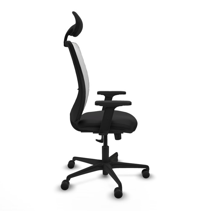 PIQUERAS Y CRESPO Silla de oficina Zulema con mecanismo Sincro, Negro y Blanco
