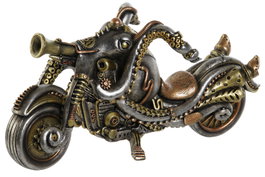 DKD Home Decor Figura de Resina de Moto Gris y Multicolor