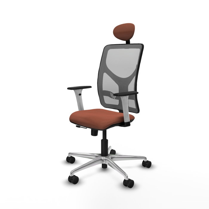 PIQUERAS Y CRESPO Silla de oficina Motilla con mecanismo Sincro/Traslack Marrón y Gris PIQUERAS Y CRESPO Silla de oficina Motilla con mecanismo Sincro/Traslack Marrón y Gris
