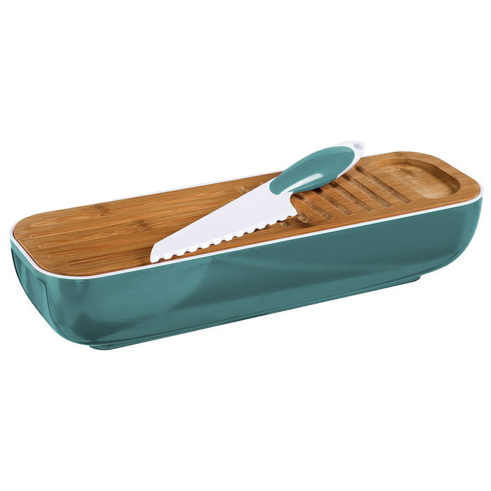 Cook Concept Panera con Tabla y Cuchillo para Pan 3 en 1 Colores Surtidos 40x12,5 cm