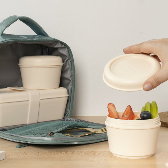 Milan Bolsa Isotérmica Porta Alimentos Serie Lava Verde con 3 Recipientes Milan Bolsa Isotérmica Porta Alimentos Serie Lava Verde con 3 Recipientes