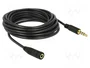 DeLOCK Cable de extensión de audio 3,5 mm 4 Pin macho a hembra 5 m negro
