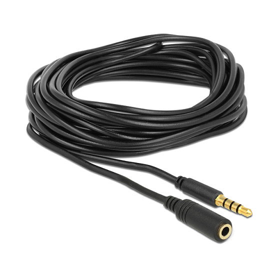 DeLOCK Cable de extensión de audio 3,5 mm 4 Pin macho a hembra 5 m negro DeLOCK Cable de extensión de audio 3,5 mm 4 Pin macho a hembra 5 m negro