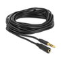 DeLOCK Cable de extensión de audio 3,5 mm 4 Pin macho a hembra 5 m negro