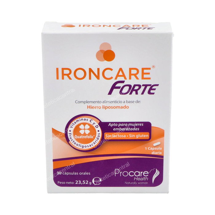 IRONCARE Forte 30Caps Suplemento de Hierro