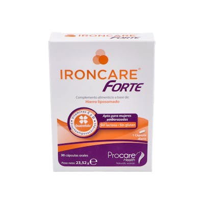IRONCARE Forte 30Caps Suplemento de Hierro