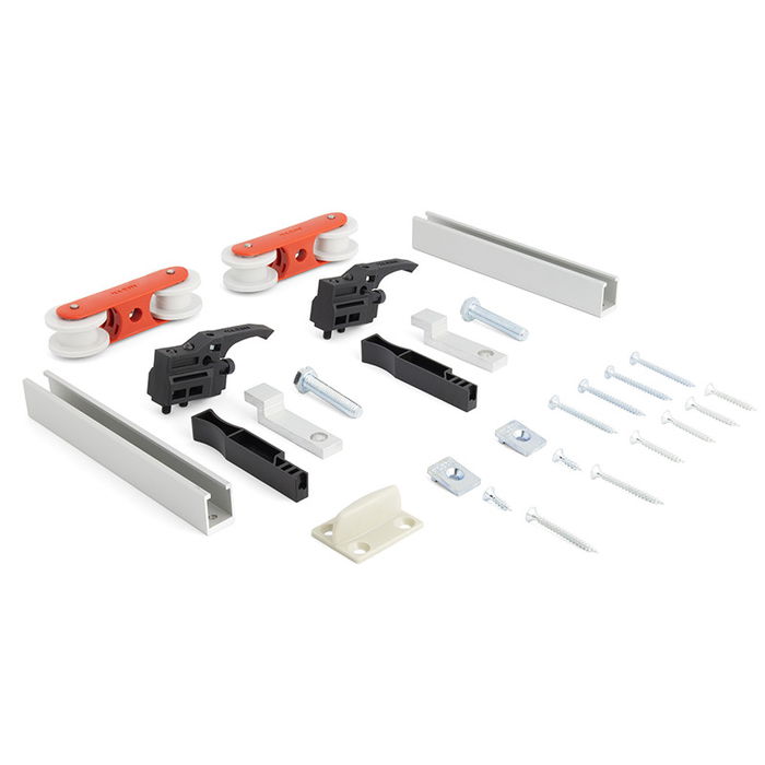 KLEIN Juego De Accesorios Sensus 80 Retrac 3824 para Dividir Ambientes, Panel Corredero Madera, Robusto, Funcional, Compacto, Hasta 80kg, Puertas Deslizantes