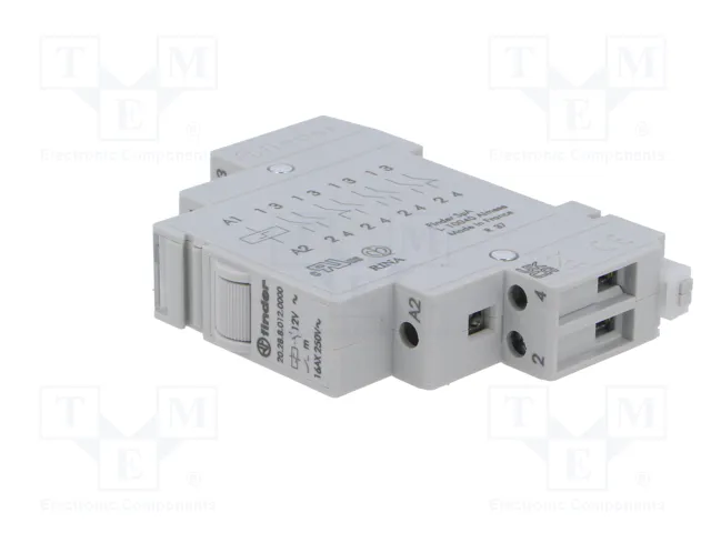 FINDER Relé de instalación biestable 20.28 12V AC 16A NA x2