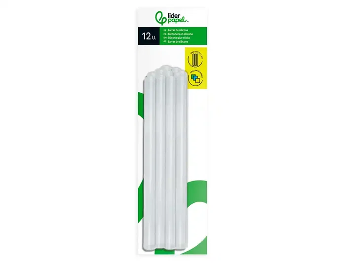 Liderpapel Barras Termofusibles 7mm x 200mm Blíster 12 Unidades para Pistola de Silicona Liderpapel Barras Termofusibles 7mm x 200mm Blíster 12 Unidades para Pistola de Silicona