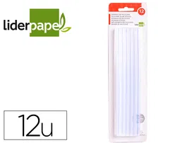 Liderpapel Barras Termofusibles 7mm x 200mm Blíster 12 Unidades para Pistola de Silicona