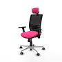 PIQUERAS Y CRESPO Silla de oficina Yunquera con Mecanismo Sincro, Rosa y Negro