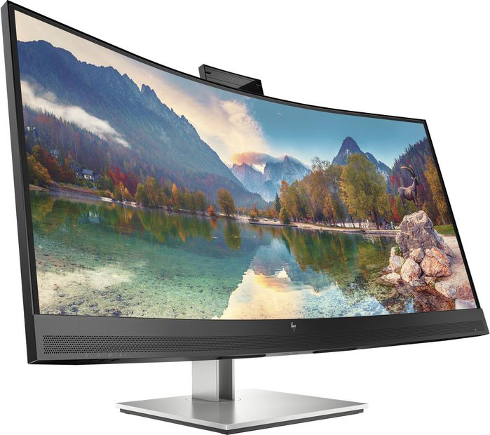 HP E34m G4 Monitor Curvo WQHD USB-C Conferencing Certificado Zoom Webcam Altavoces Micrófonos Carga 65W