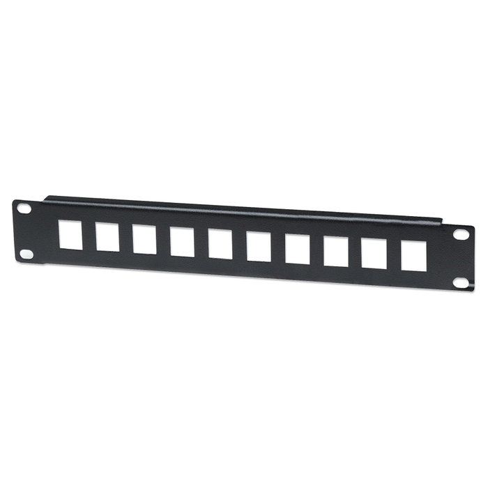 Intellinet Panel de parcheo de 10 pulgadas, 1U, 10 puertos, negro Intellinet Panel de parcheo de 10 pulgadas, 1U, 10 puertos, negro