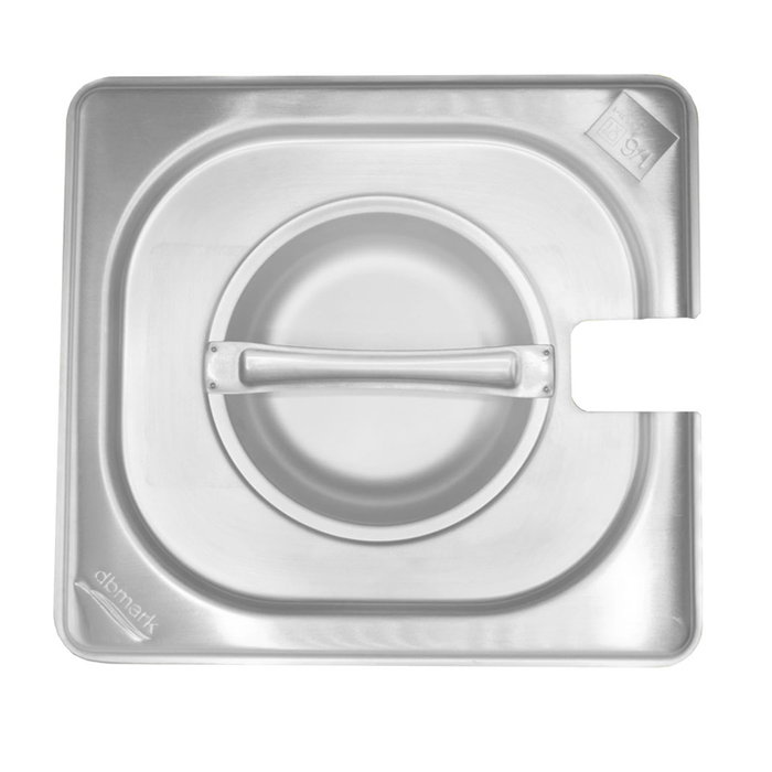 DBMARK - GNLN16000 - Tapa GN 1/6 de acero inoxidable con muesca. Tamaño 16,2 x 17,6 cm. - Venta 1 unidad DBMARK - GNLN16000 - Tapa GN 1/6 de acero inoxidable con muesca. Tamaño 16,2 x 17,6 cm. - Venta 1 unidad