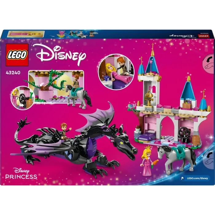 Lego Princesas Disney 43240 Maléfica como dragón, juguete para fans de los dibujos animados