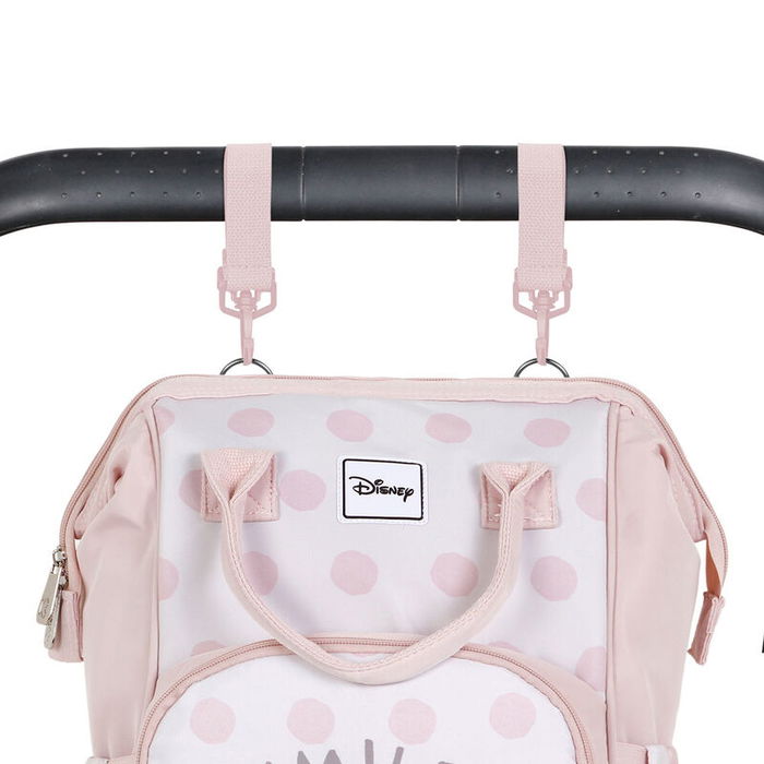 Disney Minnie Mouse Mochila Mommy Dear Maternidad Bebé Salmón Repelente Líquidos Bolsillo Térmico 20L