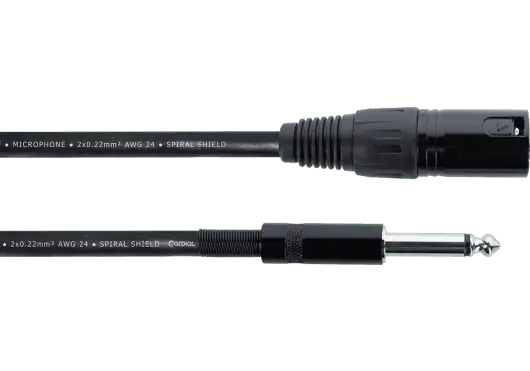 Cordial Cable de Audio Jack XLR/Mono Macho 5 Metros