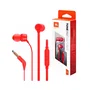 JBL T110 Auriculares Intrauditivos con Micrófono Rojo