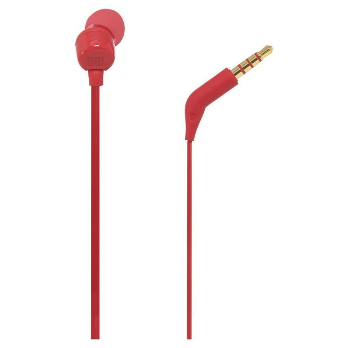 JBL TUNE110 Auriculares Intrauditivos Rojos con Micrófono