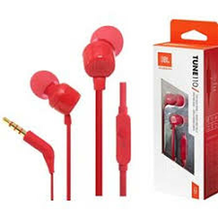 JBL TUNE110 Auriculares Intrauditivos Rojos con Micrófono
