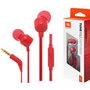 JBL TUNE110 Auriculares Intrauditivos Rojos con Micrófono