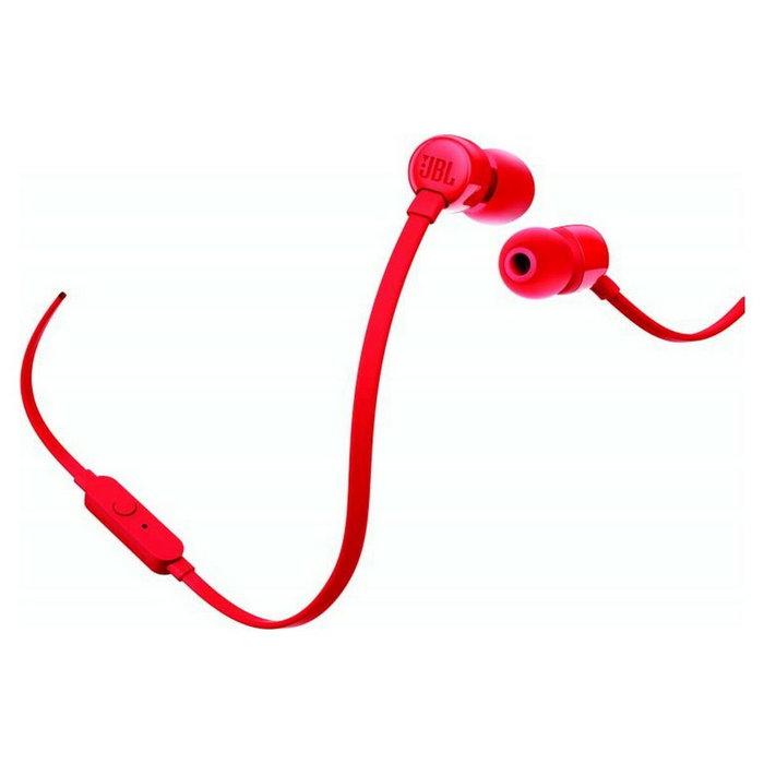 JBL TUNE110 Auriculares Intrauditivos Rojos con Micrófono