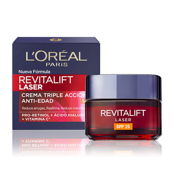 L'Oréal Paris Revitalift Laser Crema Triple Acción Anti-Edad Día con SPF 25, 50 ml