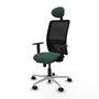 PIQUERAS Y CRESPO Silla de oficina Zulema Verde botella con malla negra