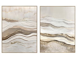 DKD Home Decor Cuadro Lienzo Abstracto Set de 2