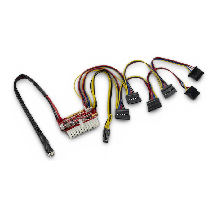 Inter-Tech 88882190 Fuente de alimentación para NAS Mini-ITX 200W DC/DC de 200W, Negro, 20+4 pines ATX
