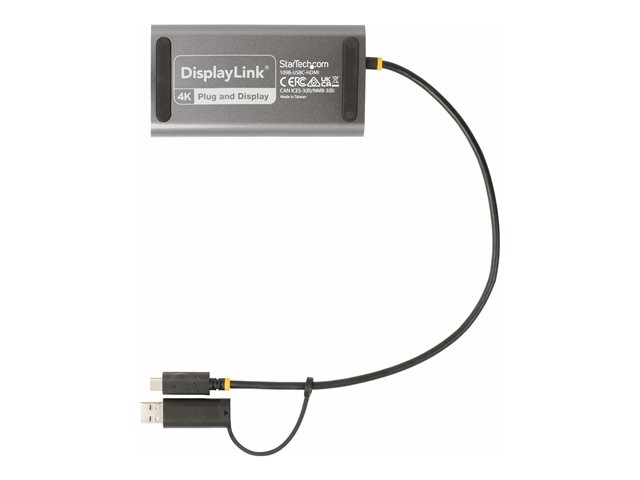 Startech Adaptador USB-C a HDMI Doble - USB Tipo C a 2 Monitores HDMI - 4K 60Hz PD 100W 30cm