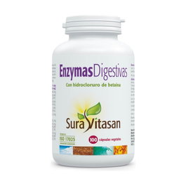 Sura Vitasan Enzimas Digestivas 100 Cápsulas Complemento Alimenticio para la Digestión