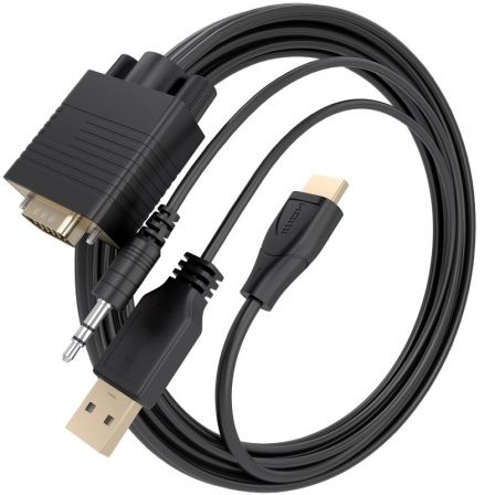 Aisens A115-1007 Cable Conversor VGA y Audio a HDMI, Conectores SVGA + Jack 3.5mm + USB a HDMI, 1080p, Plug & Play, 1m, Negro Aisens A115-1007 Cable Conversor VGA y Audio a HDMI, Conectores SVGA + Jack 3.5mm + USB a HDMI, 1080p, Plug & Play, 1m, Negro