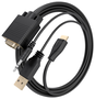 Aisens Cable Conversor SVGA y Audio a HDMI, 1.0m, Negro