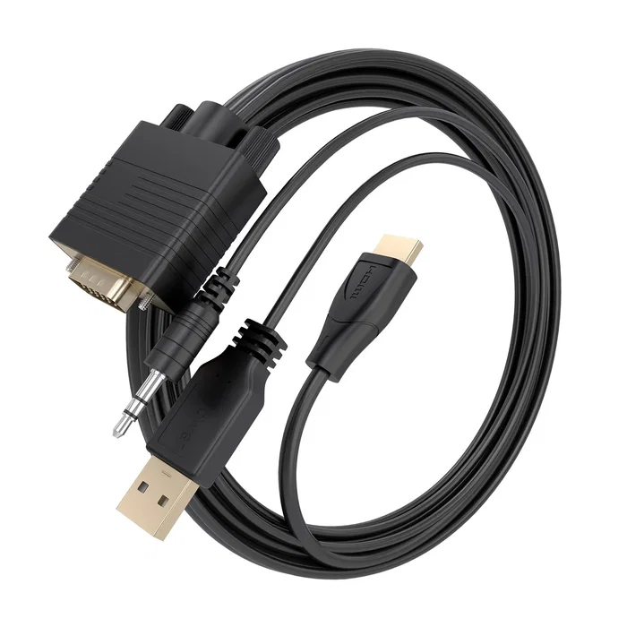 Aisens Cable Conversor SVGA y Audio a HDMI, 1.0m, Negro