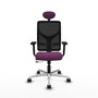 PIQUERAS Y CRESPO Silla de oficina Motilla con mecanismo Sincro/Traslack, Morado y Negro