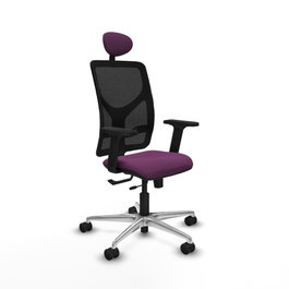 PIQUERAS Y CRESPO Silla de oficina Motilla con mecanismo Sincro/Traslack, Morado y Negro