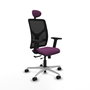 PIQUERAS Y CRESPO Silla de oficina Motilla con mecanismo Sincro/Traslack, Morado y Negro