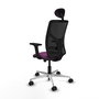 PIQUERAS Y CRESPO Silla de oficina Motilla con mecanismo Sincro/Traslack, Morado y Negro